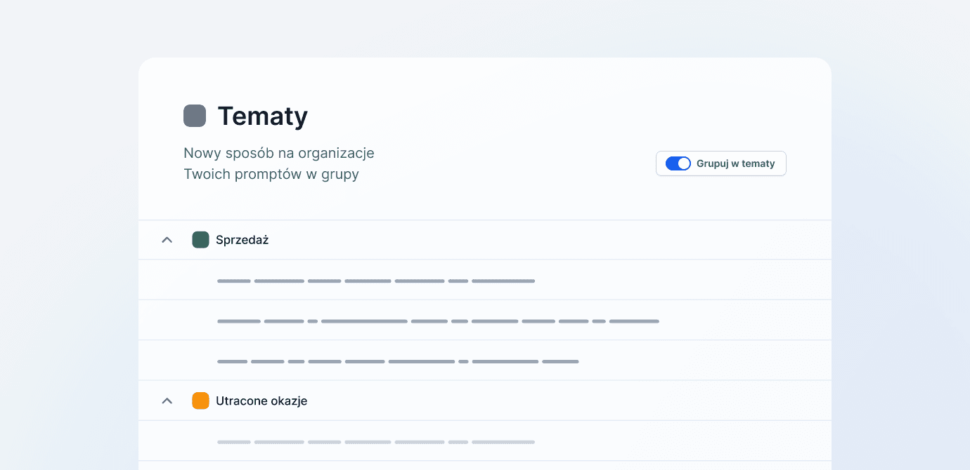 🚀 Topics - grouping prompts and reporting